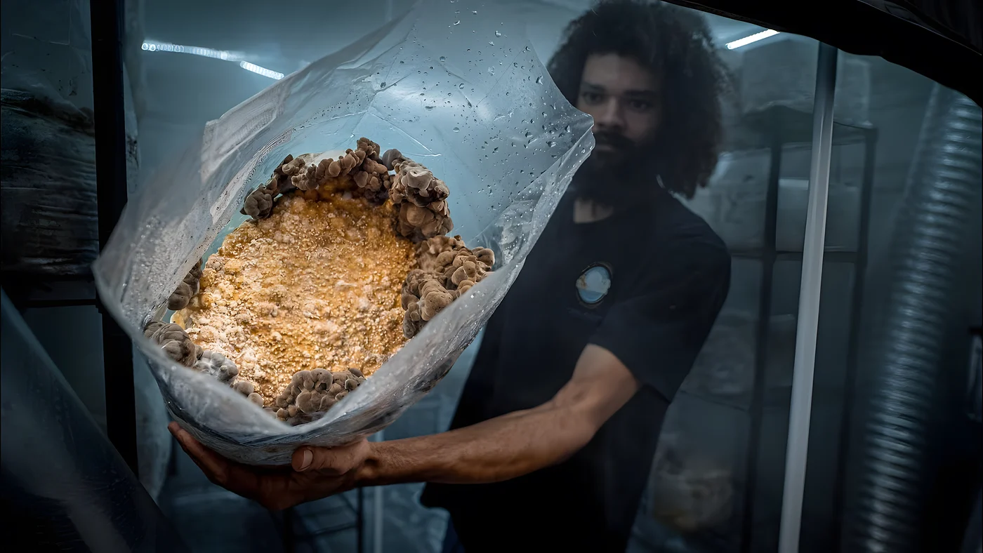 Maitake grown on the Southwest Mushrooms production floor